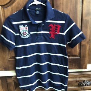 Ralph Lauren navy and white polo